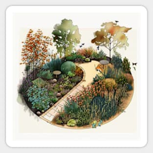 Beautiful Wildflowers garden Sticker